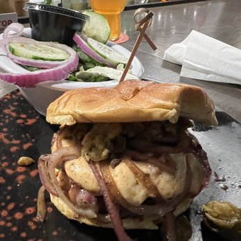 Red Top Brewhouse - Queso Burger (Cooked Well) - Brewpubs Near Me - Acworth, Georgia Red Top Brewhouse - Queso Burger (Cooked Well) - Brewpubs Near Me - Acworth, Georgia