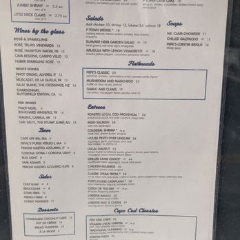 Pepe's Wharf Restaurant - menu - New American Near Me - Provincetown, Massachusetts Pepe's Wharf Restaurant - menu - New American Near Me - Provincetown, Massachusetts