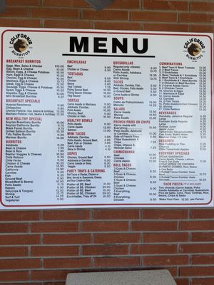 Menu photo 2 California Burritos San Diego, CA