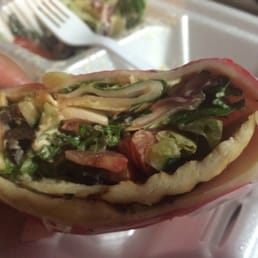The chicken wrap with veggies and ranch chipotle dressing