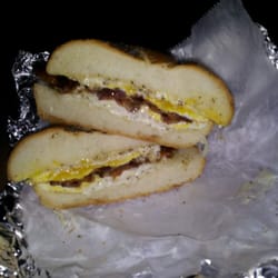 Valley Brook Market - Bacon & Egg with mayonnaise + raw onions. Oh yeah!!!!!!