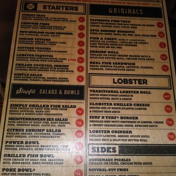 Slapfish - Cool wood menus. - Seafood Near Me - Albuquerque, New Mexico Slapfish - Cool wood menus. - Seafood Near Me - Albuquerque, New Mexico