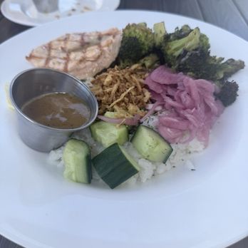 Bushfire Kitchen - La Costa - Miso Salmon Crunch Bowl - American Near Me - Carlsbad, California Bushfire Kitchen - La Costa - Miso Salmon Crunch Bowl - American Near Me - Carlsbad, California