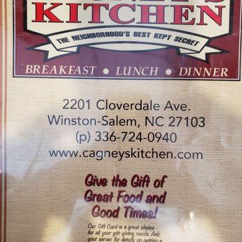 Cagney's Kitchen - a menu for a restaurant - Breakfast & Brunch Near Me - Winston-Salem, North Carolina Cagney's Kitchen - a menu for a restaurant - Breakfast & Brunch Near Me - Winston-Salem, North Carolina