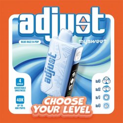 Cafe De Vapor - Adjust 40K Puffs Disposable Vapes. Adjustable sweetness!