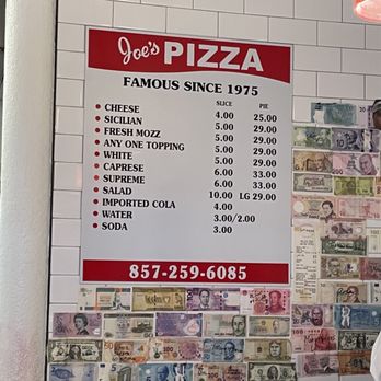 Joe's Pizza - Menu - Pizza Near Me - Cambridge, Massachusetts