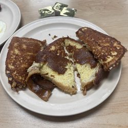 Family Style Restaurant - This poor looking French toast is not worth $15.50
