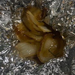 My "taco" the food truck operator scammed me with (just grilled onions) My "taco" the food truck operator scammed me with (just grilled onions)