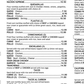La Union Restaurant - Mexican Near Me - Arlington, Virginia La Union Restaurant - Mexican Near Me - Arlington, Virginia