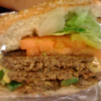 Five Guys - cheeseburger w/ jalepenos, lettuce, tomato, sauteed mushrooms, onions, pickles, green peppers - Burgers Near Me - Philadelphia, Pennsylvania