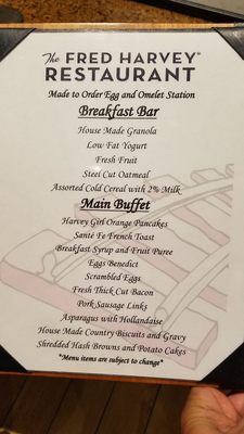 Menu photo 8 The Fred Harvey Restaurant Williams, AZ Menu photo 8 The Fred Harvey Restaurant Williams, AZ