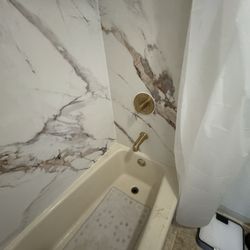 RS Painting - Hallway Shower Tub stall.