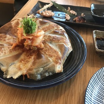 AFURI Ramen+Dumpling - Beaverton - Miso cashew dumplings foreground. Get those if you are sharing. Background is probably 1/3 left of the tsukune. - Ramen Near Me - Beaverton, Oregon