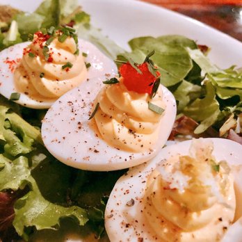 Prime Steakhouse - Deviled eggs! Actually comes with 5 but we were hungry! - Bars Near Me - Redmond, Washington Prime Steakhouse - Deviled eggs! Actually comes with 5 but we were hungry! - Bars Near Me - Redmond, Washington