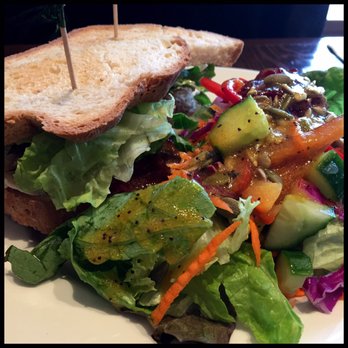 Wild Poppy Market - The turkey club w/cranberry hazelnut compote on gluten-free bread, with green salad. - Bakeries Near Me - Ladysmith, British Columbia