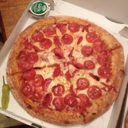 Papa Johns Pizza - Pepperoni w/extra Cheese.