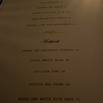 Torrisi - Menu - Italian Near Me - New York, New York