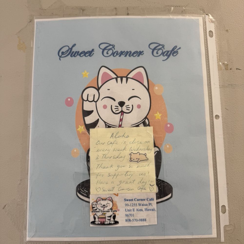 Sweet Corner Cafe - Adorable logo :) - Comfort Food Near Me - Aiea, Hawaii Sweet Corner Cafe - Adorable logo :) - Comfort Food Near Me - Aiea, Hawaii