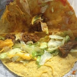 Absolutely unacceptable. No meat,a random piece of steak,hardly any cheese and a handful of lettuce in one taco Absolutely unacceptable. No meat,a random piece of steak,hardly any cheese and a handful of lettuce in one taco