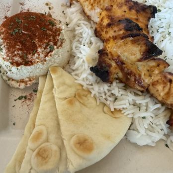 Luna Grill The Hill - Chicken Kabob Plate - Mediterranean Near Me - Dallas, Texas Luna Grill The Hill - Chicken Kabob Plate - Mediterranean Near Me - Dallas, Texas