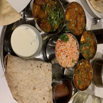 The Khukuri - Daal Bhaat Tarkari (assorted veg dishes). I was hoping the sauces would be different but all the same. - Himalayan/Nepalese Near Me - Edinburgh, EDH The Khukuri - Daal Bhaat Tarkari (assorted veg dishes). I was hoping the sauces would be different but all the same. - Himalayan/Nepalese Near Me - Edinburgh, EDH