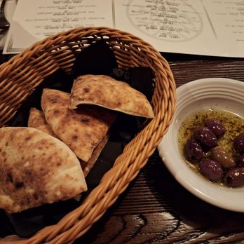 Kalamata Meze Bar - Bread served with Turkish olives - Mediterranean Near Me - Ocean City, Maryland