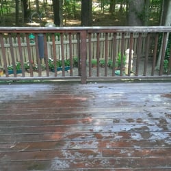 East Coast Power Wash - Modern deck on the back of a home needed power washing.