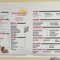 Norfork Cafe - Menu