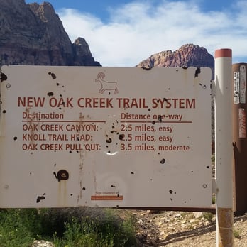 New Oak Creek Trail - The beginning of the trail - Hiking Near Me - Las Vegas, Nevada