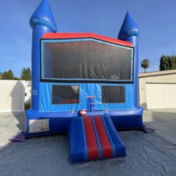 Grandma's Jumper's - Blue and Red castle available for your next party. Call or text 909-702-9797 to reserve.