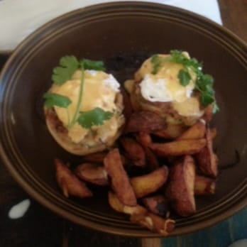 The Painted Burro - Crab Cake Benedict! - Mexican Near Me - Somerville, Massachusetts