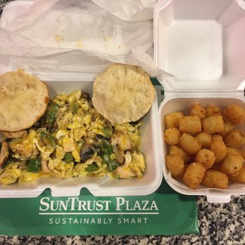Burgers & Friends - Farm scrambler, biscuit, and tater tots for breakfast - Burgers Near Me - Atlanta, Georgia