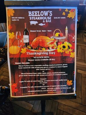 Menu photo 7 Beelow's Steakhouse Lake Zurich, IL