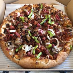 Small "Big D" pizza (ironic, I know) with sausage instead of pepperoni. Delicious!