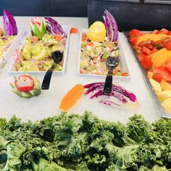 Fresh seafood salad bar