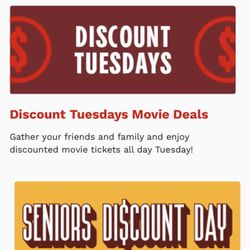Cinemark Theaters - Discounts Tuesdays & Seniors