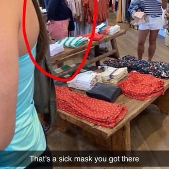 Hobie Surf Shop - Karen not worrying about a mask - Men's Clothing Near Me - Dana Point, California