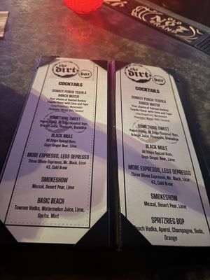 Menu photo 2 Dirt Bar Houston, TX