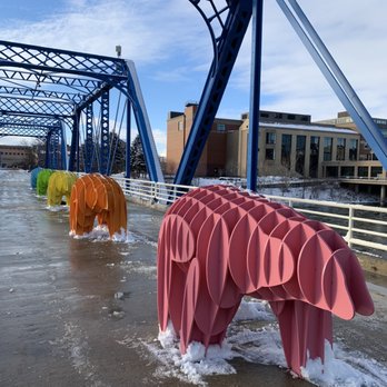 The Blue Bridge - Massimals: Grand Rapids (part of the World of Winter art exhibits in the downtown area) - Landmarks & Historical Buildings Near Me The Blue Bridge - Massimals: Grand Rapids (part of the World of Winter art exhibits in the downtown area) - Landmarks & Historical Buildings Near Me