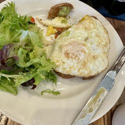 AKB, a hotel bar - Avocado toast with over easy eggs
