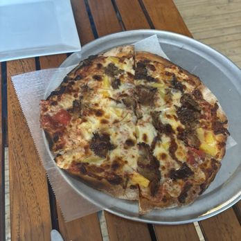 The Bike Stop Cafe - Small Hawaiian Pizza - Pizza Near Me - Narragansett, Rhode Island The Bike Stop Cafe - Small Hawaiian Pizza - Pizza Near Me - Narragansett, Rhode Island
