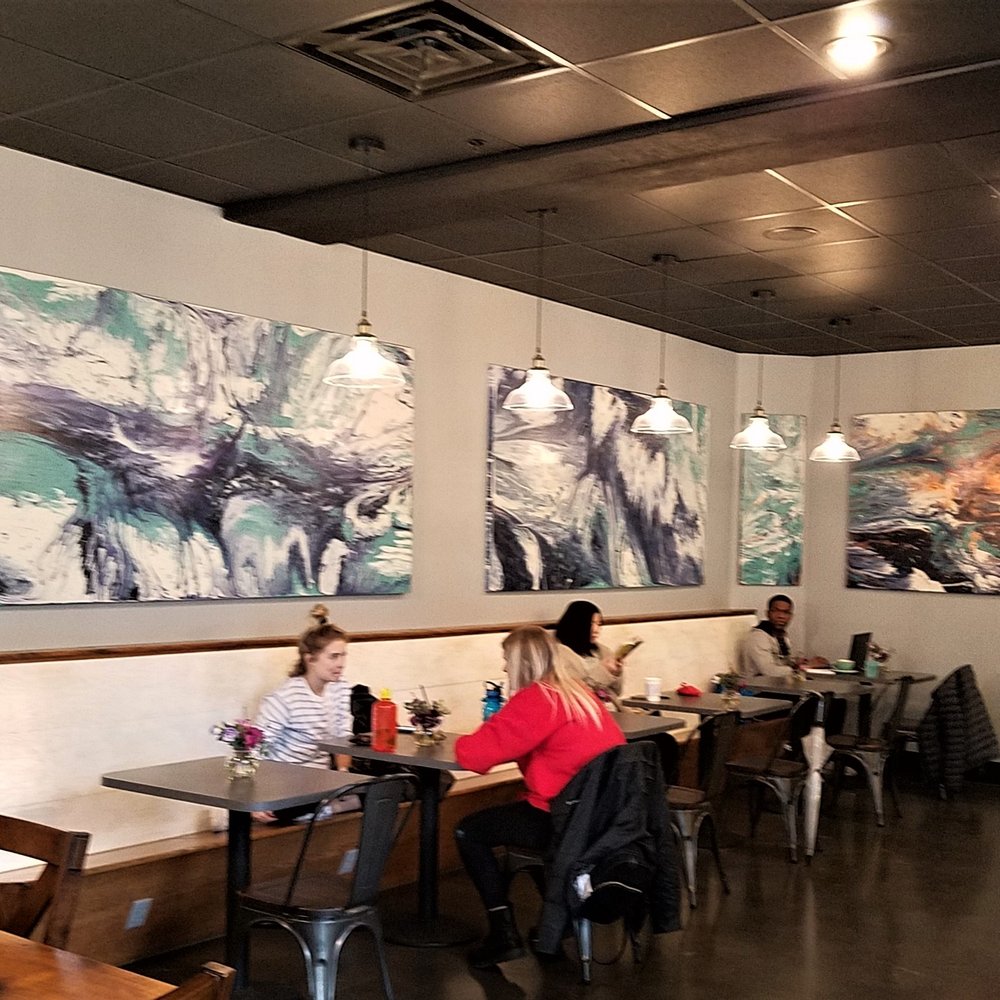 Lucabe Coffee Co. - cool murals along the dining wall - Coffee & Tea Near Me - Columbus, Indiana Lucabe Coffee Co. - cool murals along the dining wall - Coffee & Tea Near Me - Columbus, Indiana