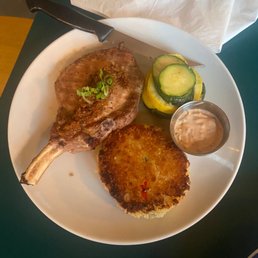 Pork chop with potato pancake Pork chop with potato pancake