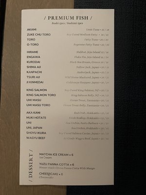 Menu photo 4 Sushi Sato San Francisco, CA Menu photo 4 Sushi Sato San Francisco, CA