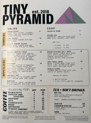 Menu photo 4 Tiny Pyramid Honolulu, HI