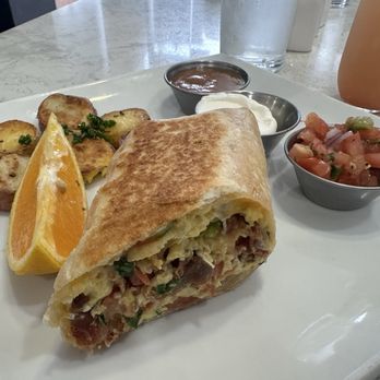Cafe Mimosa - Breakfast burrito with bacon. - Breakfast & Brunch Near Me - Santa Rosa, California