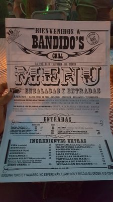 Menu photo 6 Bandidos La Paz, BCS Menu photo 6 Bandidos La Paz, BCS