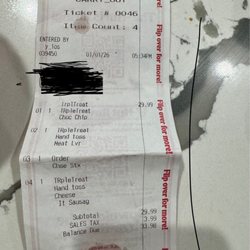 Pizza Hut - Paid in front of