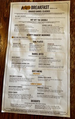 Menu photo 3 Cracker Barrel Old Country Store Yuma, AZ Menu photo 3 Cracker Barrel Old Country Store Yuma, AZ