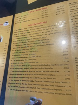 Menu photo 1 Com Tam Thien Hao Westminster, CA